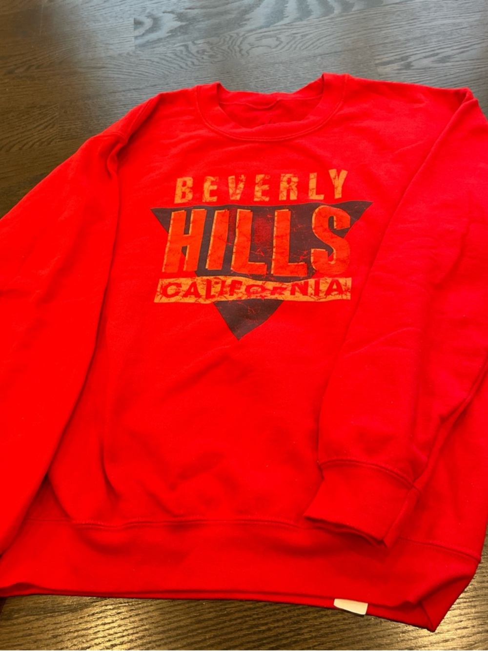 Beverly Hills California Red Crewneck Sweatshirt